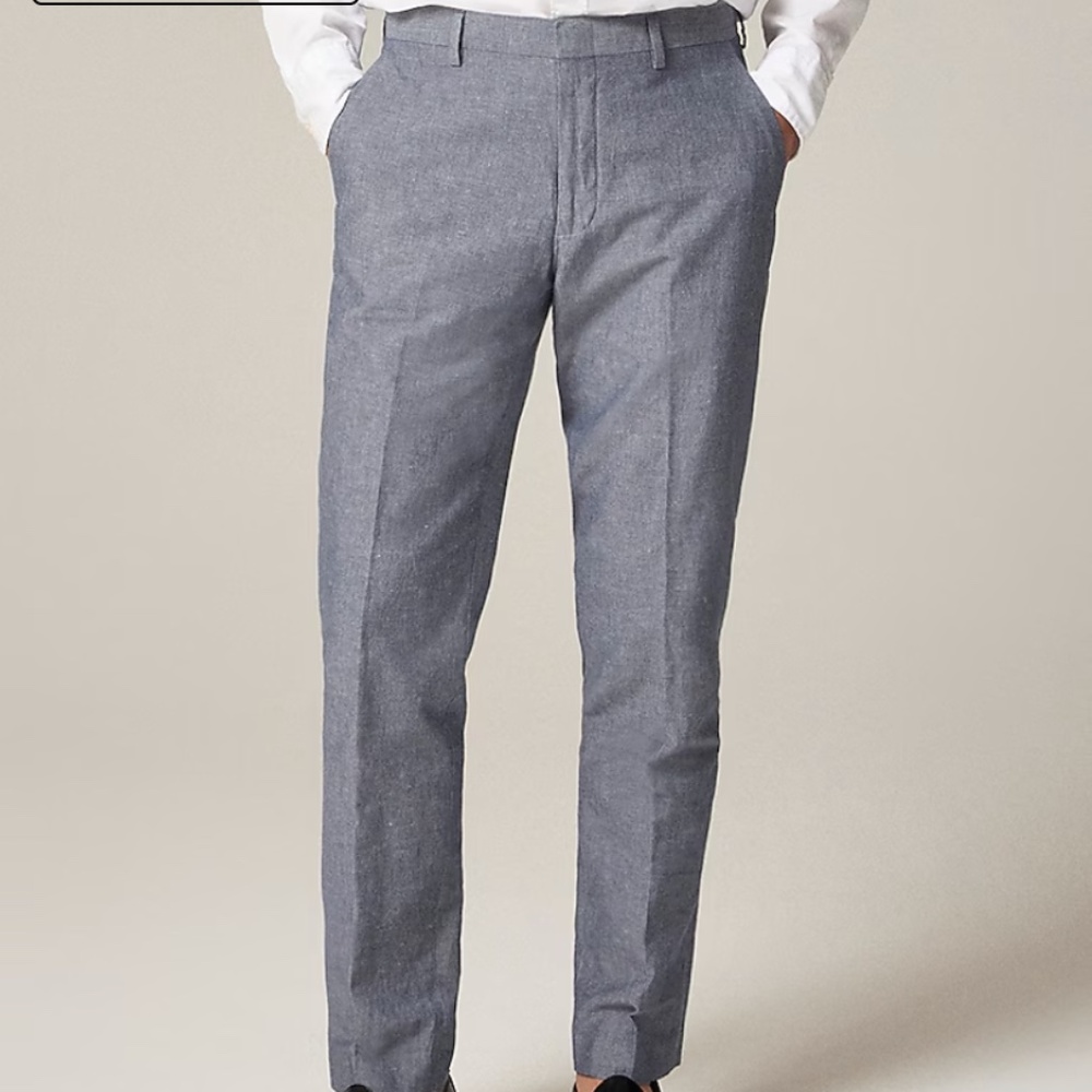 J Crew Cotton-Linen Blend Suit Pant - W33 L32 - Gently Worn